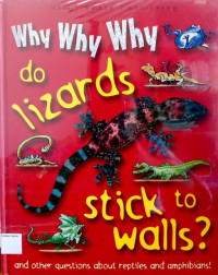 Why Why Why do Lizards Stick to Walls?, and other question about reptiles and amphibians!