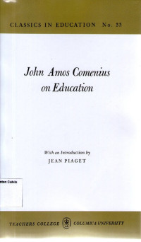 John Amos Comenius on Education: Classic in Education No. 33