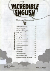Image of Incredible English 3: Photocopy Masters Book